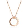 Matrix Pendant Crystal Pearl, Round Cut, White, Rose Gold-Tone Plated Matrix Pendant Crystal Pearl, Round Cut, White, Rose Gold-Tone Plated