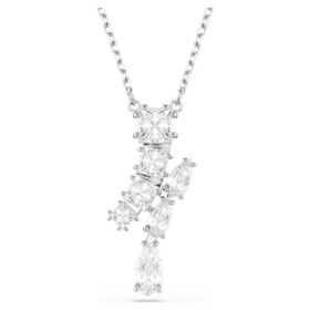 Matrix Pendant Mixed Cuts, White, Rhodium Plated Matrix Pendant Mixed Cuts, White, Rhodium Plated