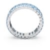 Matrix Ring Baguette Cut, Blue, Rhodium Plated