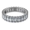 Matrix Ring Baguette Cut, Gray, Ruthenium Plated