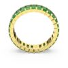 Matrix Ring Baguette Cut, Green, Gold-Tone Plated