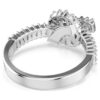 Matrix Ring Baguette Cut, Knot, White, Rhodium Plated