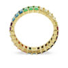 Matrix Ring Baguette Cut, Multicolored, Gold-Tone Plated