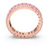 Matrix Ring Baguette Cut, Pink, Rose Gold-Tone Plated