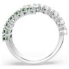 Matrix Ring Mixed Cuts, Green, Rhodium Plated