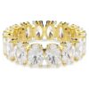 Matrix Ring Oval Cut, White, Gold-Tone Plated