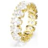 Matrix Ring Oval Cut, White, Gold-Tone Plated