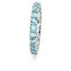 Matrix Ring Round Cut, Blue, Rhodium Plated