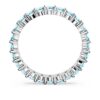 Matrix Ring Round Cut, Blue, Rhodium Plated