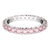 Matrix Ring Round Cut, Pink, Rhodium Plated