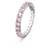 Matrix Ring Round Cut, Pink, Rhodium Plated