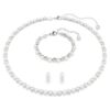 Matrix Set Crystal Pearl, Round Cut, White, Rhodium Plated Matrix Set Crystal Pearl, Round Cut, White, Rhodium Plated