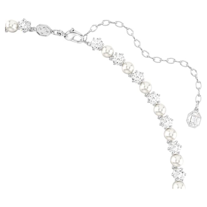 Matrix Set Crystal Pearl, Round Cut, White, Rhodium Plated Matrix Set Crystal Pearl, Round Cut, White, Rhodium Plated