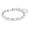 Matrix Set Crystal Pearl, Round Cut, White, Rhodium Plated Matrix Set Crystal Pearl, Round Cut, White, Rhodium Plated