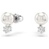 Matrix Set Crystal Pearl, Round Cut, White, Rhodium Plated Matrix Set Crystal Pearl, Round Cut, White, Rhodium Plated