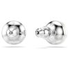 Matrix Stud Earrings Crystal Pearl, White, Rhodium Plated