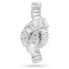Matrix Tack Pin Baguette Cut, Knot, White, Rhodium Plated Matrix Tack Pin Baguette Cut, Knot, White, Rhodium Plated