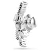 Matrix Tack Pin Baguette Cut, Knot, White, Rhodium Plated Matrix Tack Pin Baguette Cut, Knot, White, Rhodium Plated