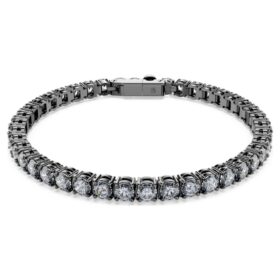 matrix tennis bracelet round cut gray ruthenium plated 2 280x280 - Matrix Tennis Bracelet Round Cut, Gray, Ruthenium Plated