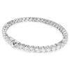 Matrix Tennis Bracelet Round Cut, White, Rhodium Plated Matrix Tennis Bracelet Round Cut, White, Rhodium Plated