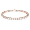 Matrix Tennis Bracelet Round Cut, White, Rose Gold-Tone Plated Matrix Tennis Bracelet Round Cut, White, Rose Gold-Tone Plated