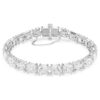 Matrix Tennis Bracelet White, Rhodium Plated