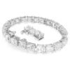 Matrix Tennis Bracelet White, Rhodium Plated