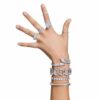 Matrix Tennis Bracelet White, Rhodium Plated