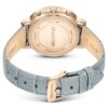 Matrix Tennis Chrono Watch Swiss Made, Leather Strap, Gray, Champagne Gold-Tone Finish Matrix Tennis Chrono Watch Swiss Made, Leather Strap, Gray, Champagne Gold-Tone Finish