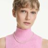 Matrix Tennis Necklace Crystal Pearl, Round Cut, White, Gold-Tone Plated Matrix Tennis Necklace Crystal Pearl, Round Cut, White, Gold-Tone Plated