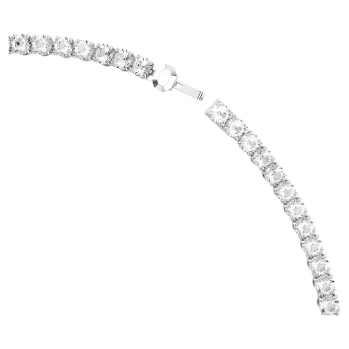 Matrix Tennis Necklace Round Cut, White, Rhodium Plated Matrix Tennis Necklace Round Cut, White, Rhodium Plated