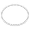 Matrix Tennis Necklace Square Cut, White, Rhodium Plated Matrix Tennis Necklace Square Cut, White, Rhodium Plated