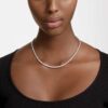 Matrix Tennis Set Round Cut, White, Rhodium Plated Matrix Tennis Set Round Cut, White, Rhodium Plated