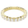 Matrix Vittore Band Ring Round Cut, White, Gold-Tone Plated