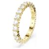 Matrix Vittore Band Ring Round Cut, White, Gold-Tone Plated