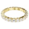 Matrix Vittore Band Ring Round Cut, White, Gold-Tone Plated