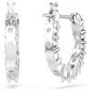 Matrix Vittore Hoop Earrings Round Cut, White, Rhodium Plated Matrix Vittore Hoop Earrings Round Cut, White, Rhodium Plated
