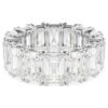 Matrix Vittore Ring Baguette Cut, White, Rhodium Plated