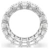 Matrix Vittore Ring Baguette Cut, White, Rhodium Plated