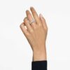 Matrix Vittore Ring Pear Cut, White, Silver-Tone Finish