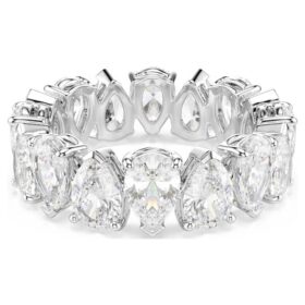 Matrix Vittore Ring Pear Cut, White, Silver-Tone Finish