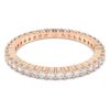 Matrix Vittore Ring Round Cut, White, Rose Gold-Tone Plated