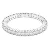 Matrix Vittore Ring Round Cut, White, Silver-Tone Finish