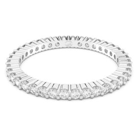 Matrix Vittore Ring Round Cut, White, Silver-Tone Finish