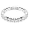 Matrix Vittore Ring Round Cut, White, Silver-Tone Finish