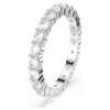Matrix Vittore Ring Round Cut, White, Silver-Tone Finish