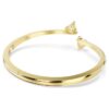 Mesmera Bangle Heart, White, Gold-Tone Plated Mesmera Bangle Heart, White, Gold-Tone Plated
