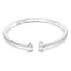 Mesmera Cuff Mixed Cuts, White, Rhodium Plated Mesmera Cuff Mixed Cuts, White, Rhodium Plated