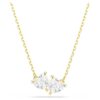 Mesmera Necklace Heart, White, Gold-Tone Plated