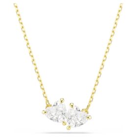 mesmera necklace heart white gold tone plated 2 280x280 - Mesmera Necklace Heart, White, Gold-Tone Plated